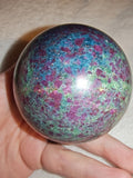 505g Ruby in Kyanite Fuchsite Crystal Sphere Polished Gemstone Orb Statement # 72
