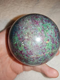 505g Ruby in Kyanite Fuchsite Crystal Sphere Polished Gemstone Orb Statement # 72