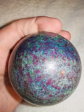 505g Ruby in Kyanite Fuchsite Crystal Sphere Polished Gemstone Orb Statement # 72