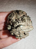 107g Pyrite Money Frog Carving Natural Fool's Gold Feng Shui Toad Figurine