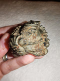 107g Pyrite Money Frog Carving Natural Fool's Gold Feng Shui Toad Figurine