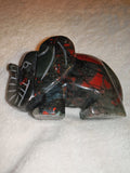 485g Natural African Bloodstone Elephant Carving Hand Polished Gemstone