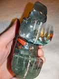 485g Natural African Bloodstone Elephant Carving Hand Polished Gemstone