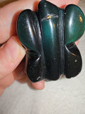 65g Natural Rainbow Obsidian Carved Turtle Figurine Iridescent Sheen