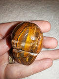 65g Natural Golden Tiger Eye Skull Carving Polished Gemstone Figurine