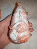 349g Natural Pink Flower Agate Carved Gnome Crystal Figurine Druzy Pocket