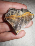 20g Raw Black Moonstone Rough Heart Specimen Golden Vein Feldspar Crystal