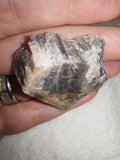 20g Raw Black Moonstone Rough Heart Specimen Golden Vein Feldspar Crystal