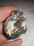 20g Raw Black Moonstone Specimen Banded Peach Feldspar Rough Crystal