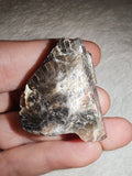 20g Raw Black Moonstone Specimen Banded Peach Feldspar Rough Crystal