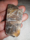 14g Raw Black Moonstone Slab Shard Peach Feldspar Rough Crystal Specimen