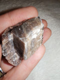 28g Raw Grey Moonstone Specimen Rough Black Feldspar Silver Flash Crystal Chunk
