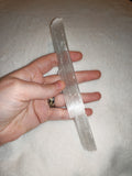 63g Raw Selenite Stick Satin Spar Wand Stepped White Gypsum Crystal Specimen
