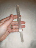 63g Raw Selenite Stick Satin Spar Wand Stepped White Gypsum Crystal Specimen