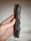 139g Large Black Kyanite Fan Slab Specimen Raw Dark Crystal Blade Plate #1