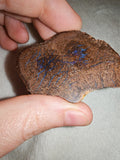 18g Australian Boulder Matrix Opal Slice Electric Blue Red Flash Precious Opal
