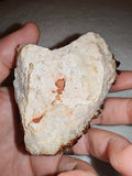 172g Dark Amber Citrine Crystal Cluster Plate Deep Golden Heat-Treated Druzy