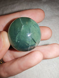 31g Green Tourmalinated Quartz Sphere Natural Crystal Mini Orb Raw Matrix