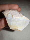 55g Natural Rough White Precious Opal Specimen Raw Crystal Flash Matrix Chunk