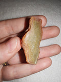 17g Natural Agate Slice Olive Green & Honey Chalcedony Flat Display Crystal