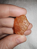3g Natural Raw Amber Copal Specimen Flat Orange Cognac Resin Fossil Piece #18