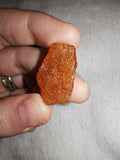 3g Natural Raw Amber Copal Specimen Flat Orange Cognac Resin Fossil Piece #18