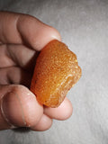 3g Natural Raw Amber Copal Specimen Flat Orange Cognac Resin Fossil Piece #18