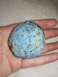 114g Polished Blue Agate Geode Section Druzy Quartz Crystal Cave Display Piece #2