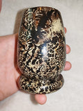 339g Hand Carved Petrified Wood Vessel Cup Fossil Wood Crystal Decor Piece