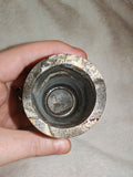 358g Hand Carved Petrified Wood Vessel Cup Fossil Wood Crystal Decor Piece