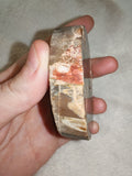 115g Polished Petrified Wood Slice Fossil Wood Tree Ring Display Specimen