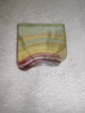 62g Yellow Rainbow Fluorite Window Slab Green Purple Gemmy Crystal Slice
