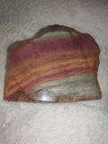 86g Rainbow Fluorite Window Slab Polished Multi Color Purple Yellow Crystal Slice