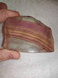 86g Rainbow Fluorite Window Slab Polished Multi Color Purple Yellow Crystal Slice