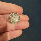 1929 Switzerland ½ Franc .835 Silver Coin – Standing Helvetia