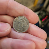 1942 George VI Silver Sixpence – WWII British .500 Silver Coin