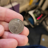 1942 George VI Silver Sixpence – WWII British .500 Silver Coin