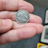 1928 Australia George V Silver Sixpence – .925 Silver Kangaroo & Emu Coin