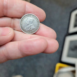 1928 Australia George V Silver Sixpence – .925 Silver Kangaroo & Emu Coin