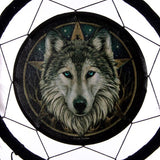 Lisa Parker Wolf Head Dreamcatcher - 33 cm