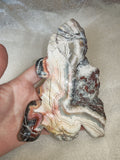 Crazy Lace Agate Fairy Carving