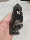Dark Agate Freeform with Druzy – 190g - Tower Ref. 35