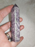 Lepidolite Tower with Green Mineral Inclusions – Approx. 100g | Ref. 1795
