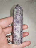 Lepidolite Tower with Green Mineral Inclusions – Approx. 100g | Ref. 1795