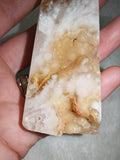 Flower Agate Tower with Druzy – 90g | Ref. 1970