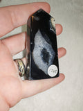 Black Agate Tower with Druzy – 70g | Ref. 1748