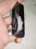 Black Agate Tower with Druzy – 70g | Ref. 1748