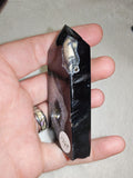 Black Agate Tower with Druzy – 70g | Ref. 1748