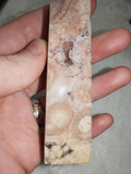 Pink Amethyst Flower Agate Tower with Druzy – 85g | Ref. 2088