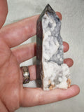 Dark Agate Tower with Heavy Druzy – 90g | Ref. 1957